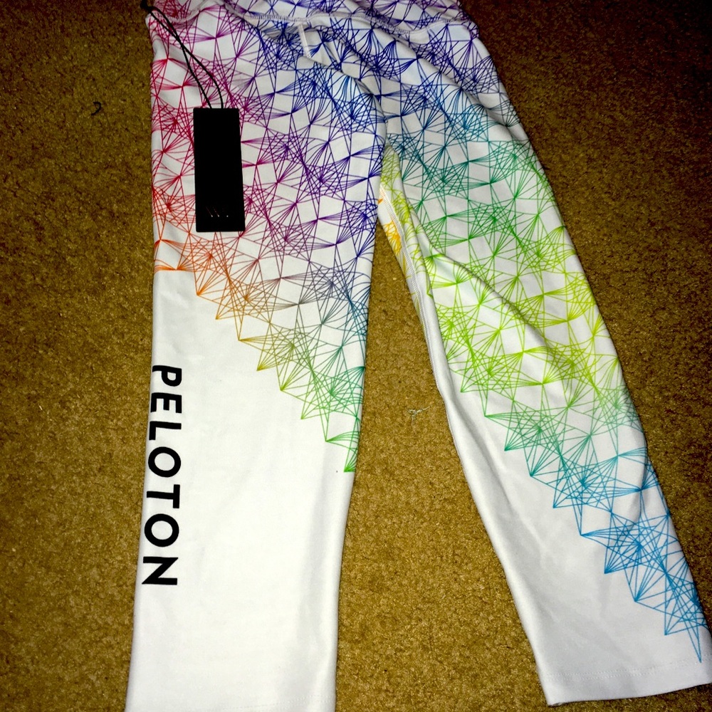 Peloton leggings, small capris, pride collection